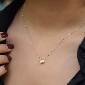 گردنبند سوپر لایت تک قلب