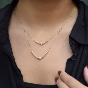 گردنبند سوپر لایت دو ردیفه