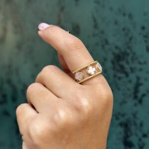 انگشتر ونکلیف صورتی