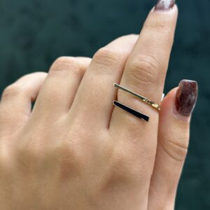 انگشتر 2خط موازی