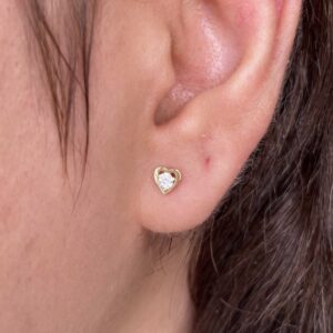 گوشواره میخی قلب